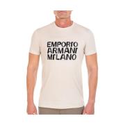 Emporio Armani Herr R4 T-Shirt - Stiligt och Bekvämt Design Beige, Her...