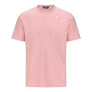 K-Way Herr Stretch Bomull Jersey T-shirt Pink, Herr