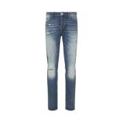 Armani Exchange Indigo Denim 5 Fickor Jeans Blue, Herr