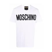 Moschino Stiliga vita T-shirts och Polos White, Herr