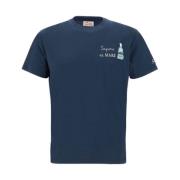 MC2 Saint Barth Blå T-shirt med Stil Blue, Herr