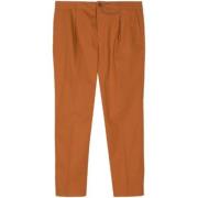 Maison Kitsuné Stiliga Veckade Byxor Brown, Herr