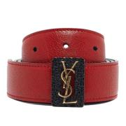 Yves Saint Laurent Vintage Pre-owned Laeder skrp Red, Dam