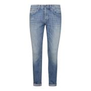 Dondup Slim-Fit Micro Rotture Skinny Jeans Blue, Herr