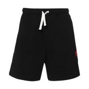 Vision OF Super Svarta bomull Bermuda shorts med logotyp Black, Herr