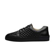 Leandro Lopes Ezio Svart Läder Sneakers Black, Unisex