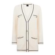 Pinko Vit Cardigan med Juvelknappar White, Dam