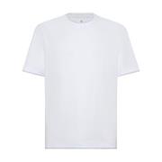 Brunello Cucinelli Bomull Jersey Crew Neck T-shirts White, Herr