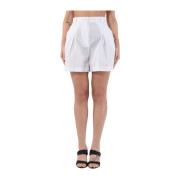 Patrizia Pepe Bomullsshorts med knappdetalj White, Dam