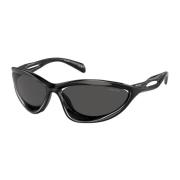 Prada Stiliga solglasögon svart ram Black, Unisex