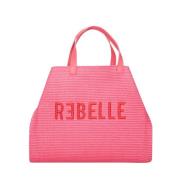 Rebelle Ashanti Halm Handväska Fuchsia Pink, Dam