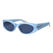 Jacquemus Ovala Solglasögon för Stiligt Solskydd Blue, Unisex