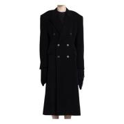 Balenciaga Lyxig Oversized Cashmere Coat Black, Dam