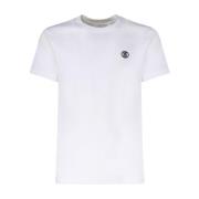 Burberry Vit Jersey Vävd Logot-shirt White, Herr