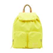Desigual Gul dragkedja handväska med fickor Yellow, Dam