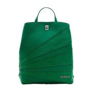 Desigual Grön dragkedja ryggsäck för kvinnor Green, Dam