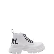 Karl Lagerfeld Lace-up Boots White, Dam