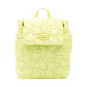 Love Moschino Quiltad Lime Ryggsäck för Kvinnor Green, Dam