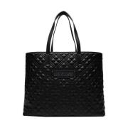 Love Moschino Svart Syntetisk Shopper Väska Black, Dam