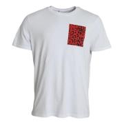 Dolce & Gabbana Leopardtryck Bomull Crew Neck T-shirt White, Herr