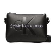 Calvin Klein Jeans Stilfullt Tryckt Axelväska Black, Dam