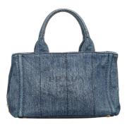 Prada Vintage Pre-owned Denim totevskor Blue, Dam