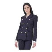 Seafarer Dubbelknäppt ullblazer - Navy Blue, Dam