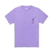 RefrigiWear Bomull T-shirt med Kontrast Logo Purple, Herr