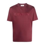 Lanvin Bordeaux Broderad Tee-Shirt Paris Red, Herr