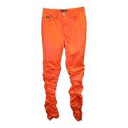 Dolce & Gabbana Pre-owned Pre-owned Bomull jeans Orange, Dam