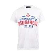 Dsquared2 Grafiskt Tryck Bomull T-shirt White, Herr