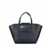 Versace Shoppingväska med avtagbar axelrem Black, Dam
