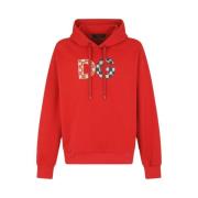 Dolce & Gabbana Röd Bomulls Sweatshirt med Märkestryck Red, Herr