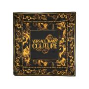 Versace Jeans Couture Svart Barocco Watercolour Couture Sidenscarf Mul...