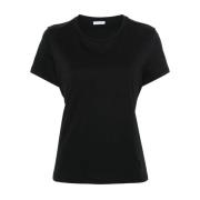 Patrizia Pepe Stilig Svart T-shirt för Kvinnor Black, Dam