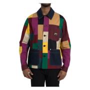 Dolce & Gabbana Patchwork Bomull Kragejacka Multicolor, Herr