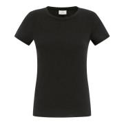Deha Stretch T-shirt med logotyptryck Black, Dam