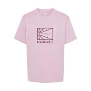 Rassvet Stor Logo T-shirt i Ljusrosa Pink, Herr