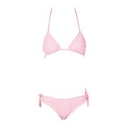MC2 Saint Barth Triangle Bikini Top med Måndesign Pink, Dam