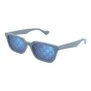 Gucci Rektangulära solglasögon Gg1539S 003 Blue, Dam