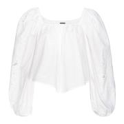 Pinko Broderad Bomullsblus White, Dam