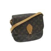 Louis Vuitton Vintage Pre-owned Belagd canvas axelremsvskor Brown, Dam