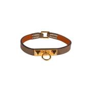 Hermès Vintage Pre-owned Laeder armband Gray, Dam