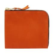 Comme des Garçons Tvättad Orange Läderplånbok med Dragkedja Orange, Un...