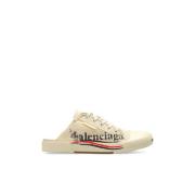 Balenciaga ‘Paris’ Slides Beige, Dam