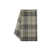 Burberry Neutral Ull Check Sjal Multicolor, Unisex