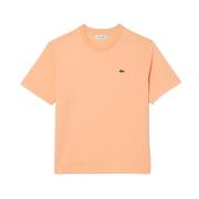 Lacoste Lyxig Ekologisk Bomull T-shirt Orange, Dam