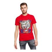 My Brand Carnival Tiger T-Shirt i Rött Red, Herr