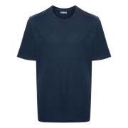 Jacob Cohën Italiensk Bomull Linne T-shirt Blue, Herr