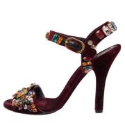 Dolce & Gabbana Pre-owned Pre-owned Sammet sandaler Multicolor, Dam